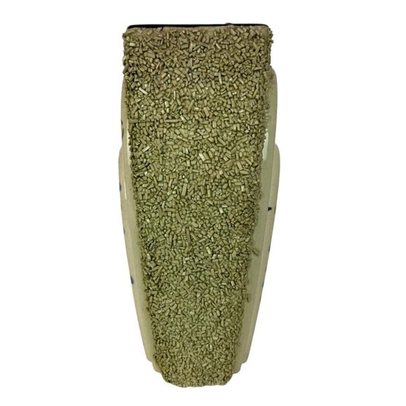 Vintage Revelation Japan Floral Textured Ceramic Vase 8 inch Tall - Picture 2 of 7